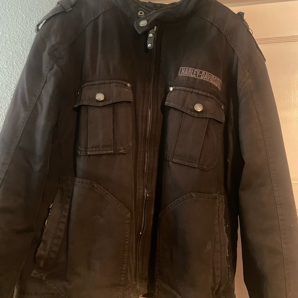 Harley-Davidson Men's Black Military Jacket size XL